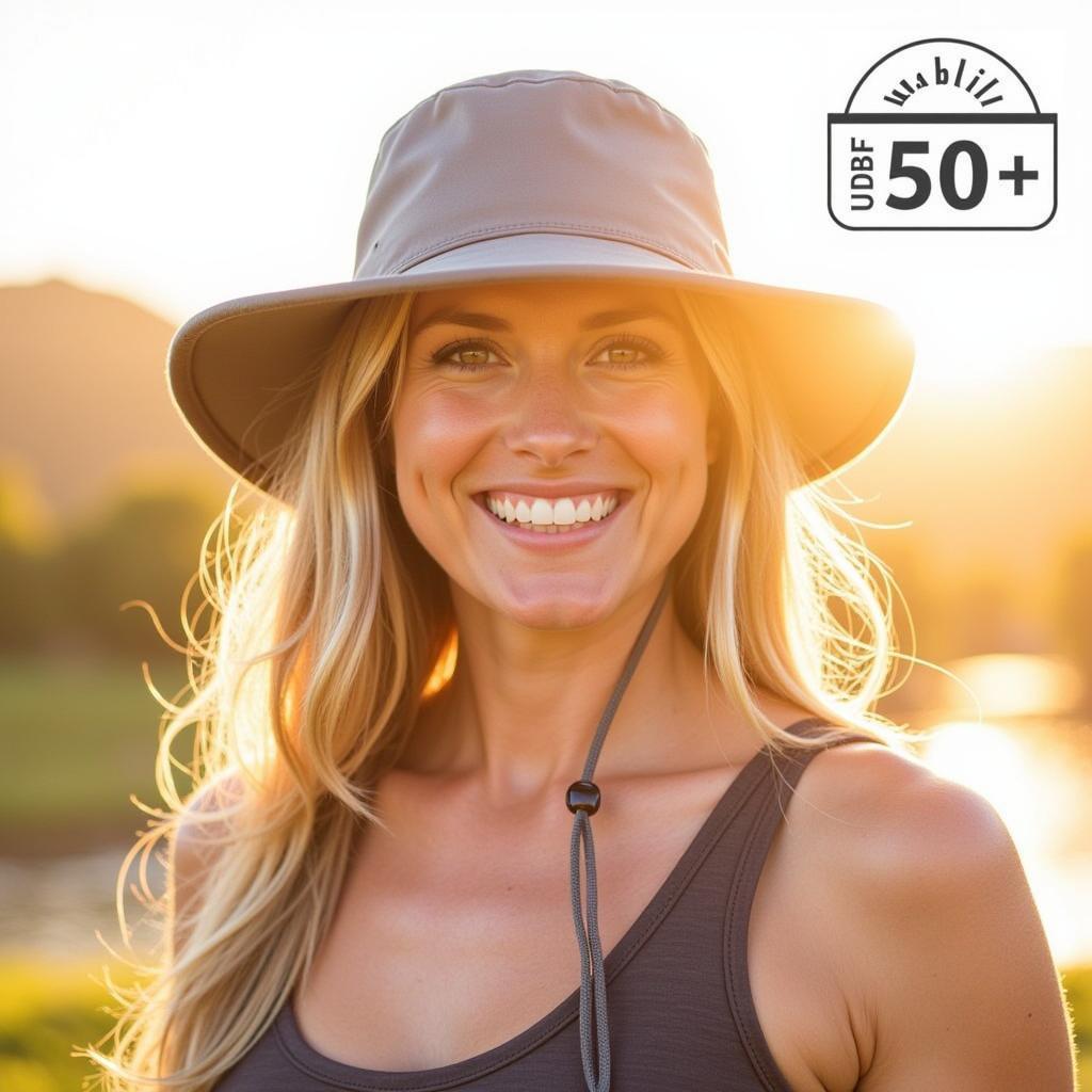 Women's sun hat with UPF 50+ protection