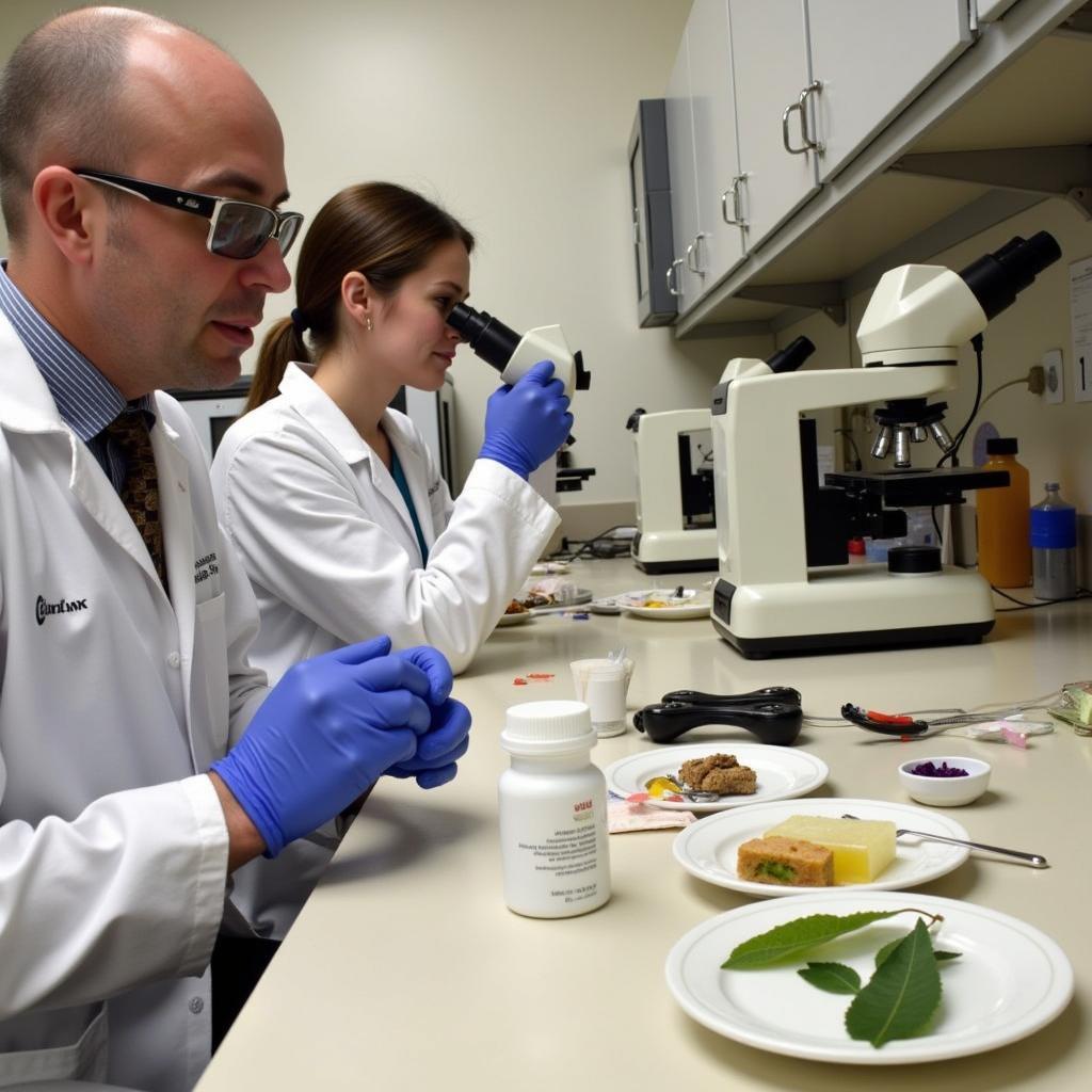 WSU Tree Fruit Research Center Scientists Conducting Laboratory Analysis