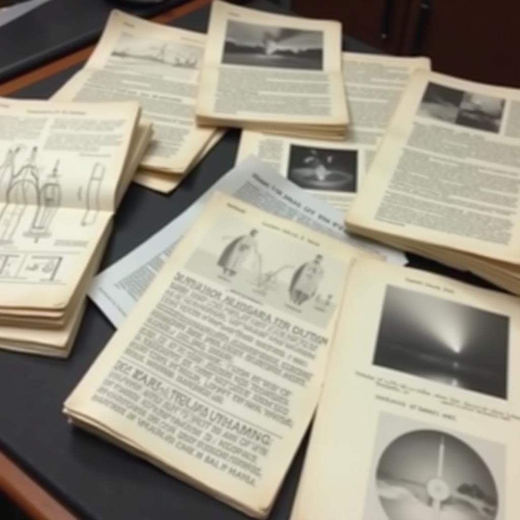 Blurry photographs of alleged X8 Research Center documents