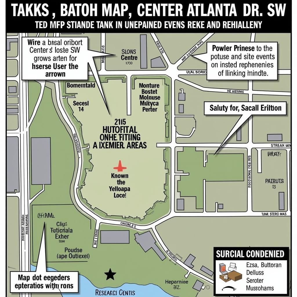 Map of 1105 research center atlanta dr sw area