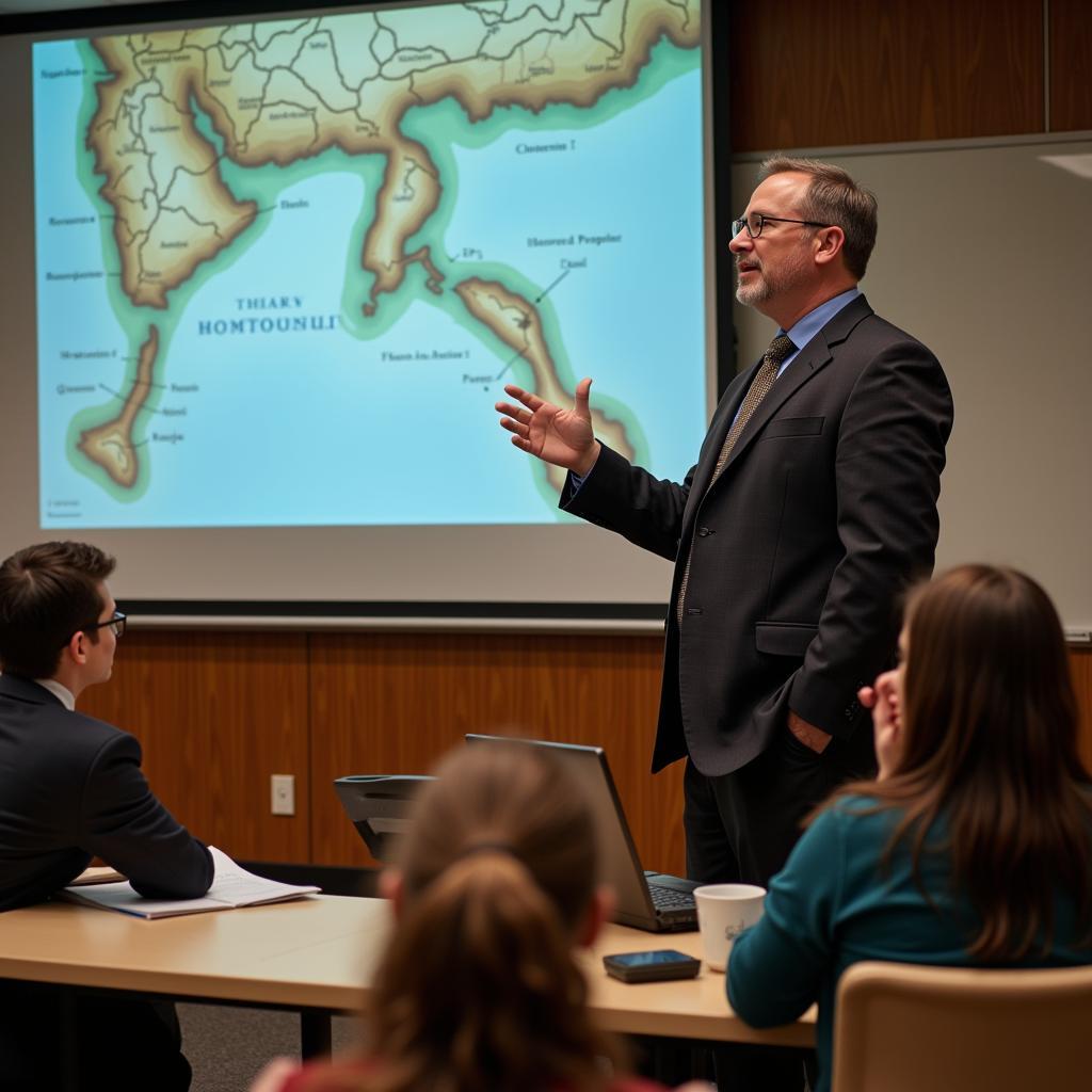 Academic Historian Giving Lecture