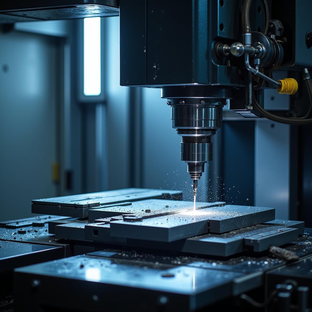 Advanced Machine Tool Research: CNC Milling Machine in Action