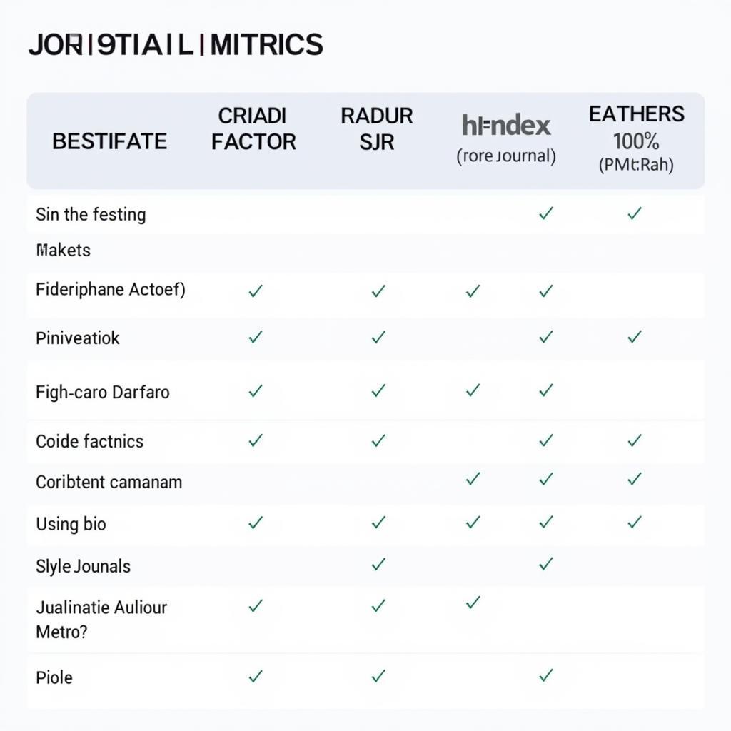 Alternative Journal Metrics: Eigenfactor, SJR, h-index