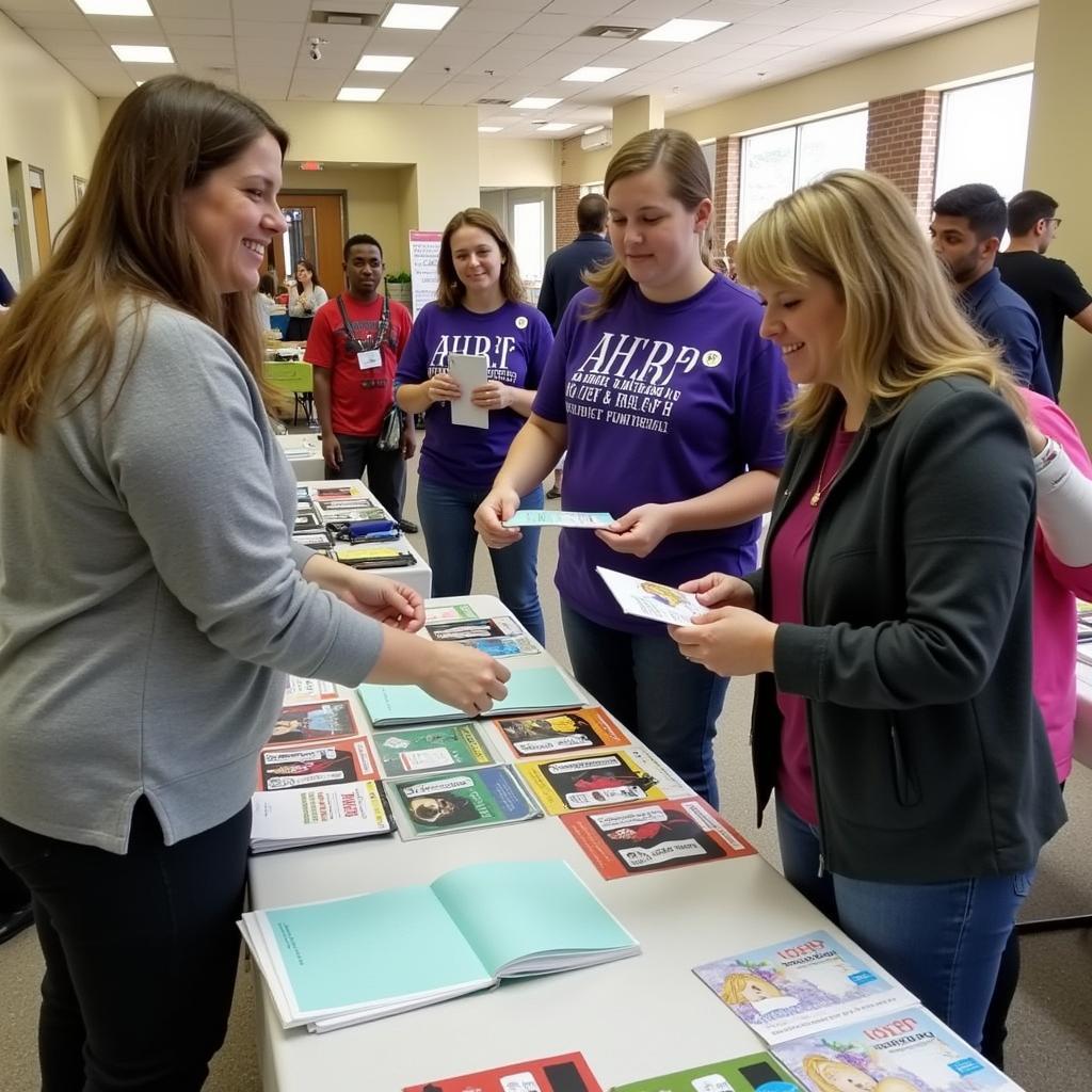 AHRF community outreach event promoting hearing health awareness.