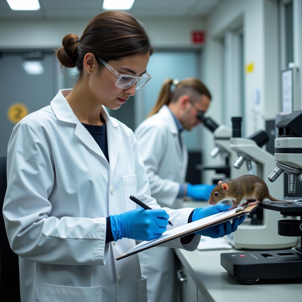 Animal Research Scientist in a Laboratory Setting