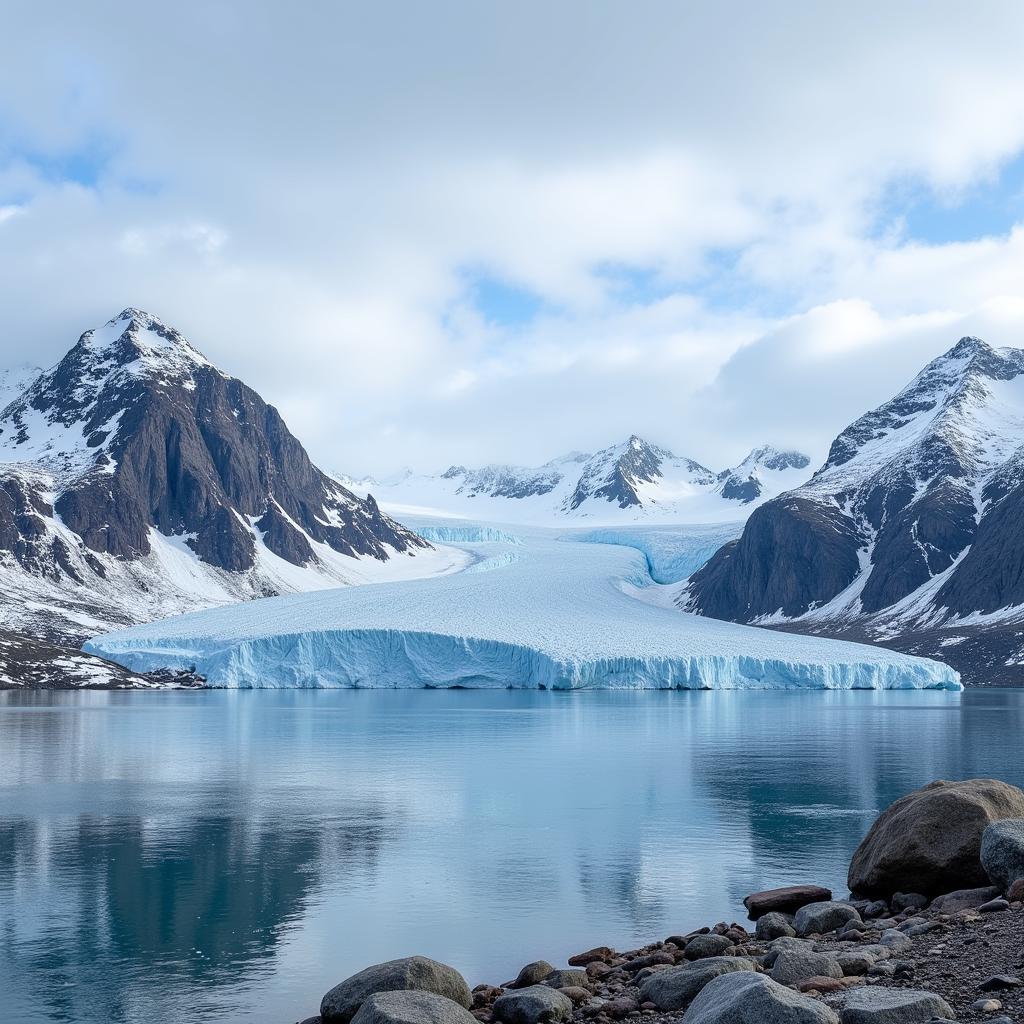 The stunning Antarctic landscape surrounding King Edward Point research station.