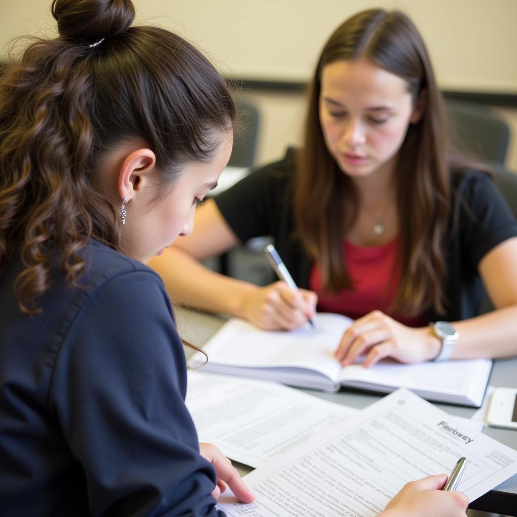 Student Preparing for AP Research Oral Defense