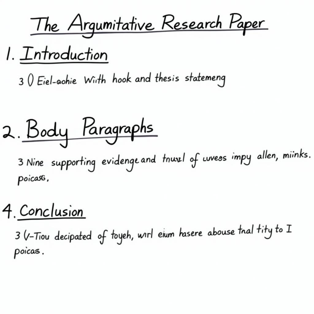 Argumentative Research Paper Structure Example