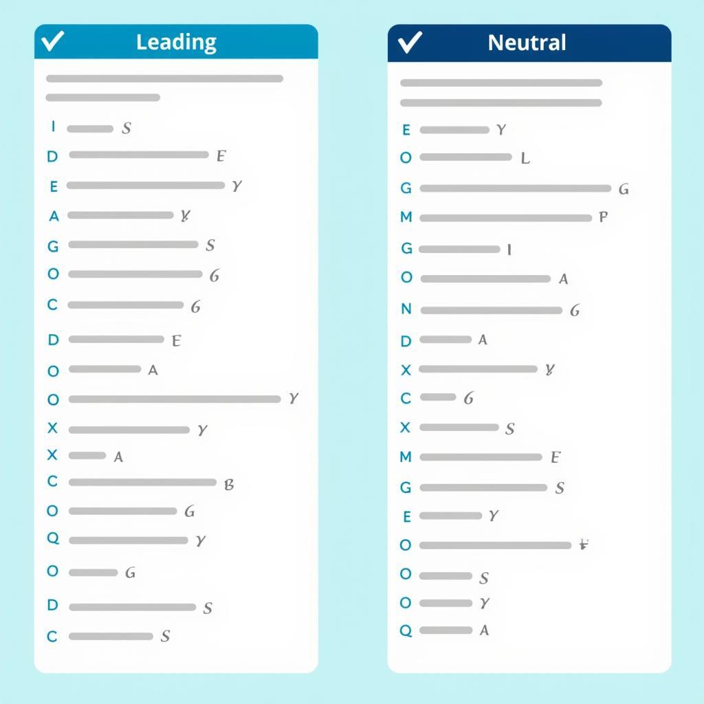 Avoiding bias in survey questions examples