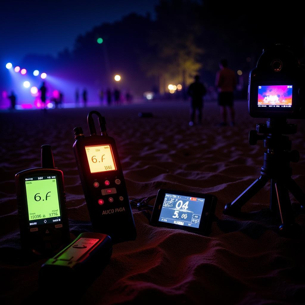 Paranormal Research Equipment at a Beach Bash