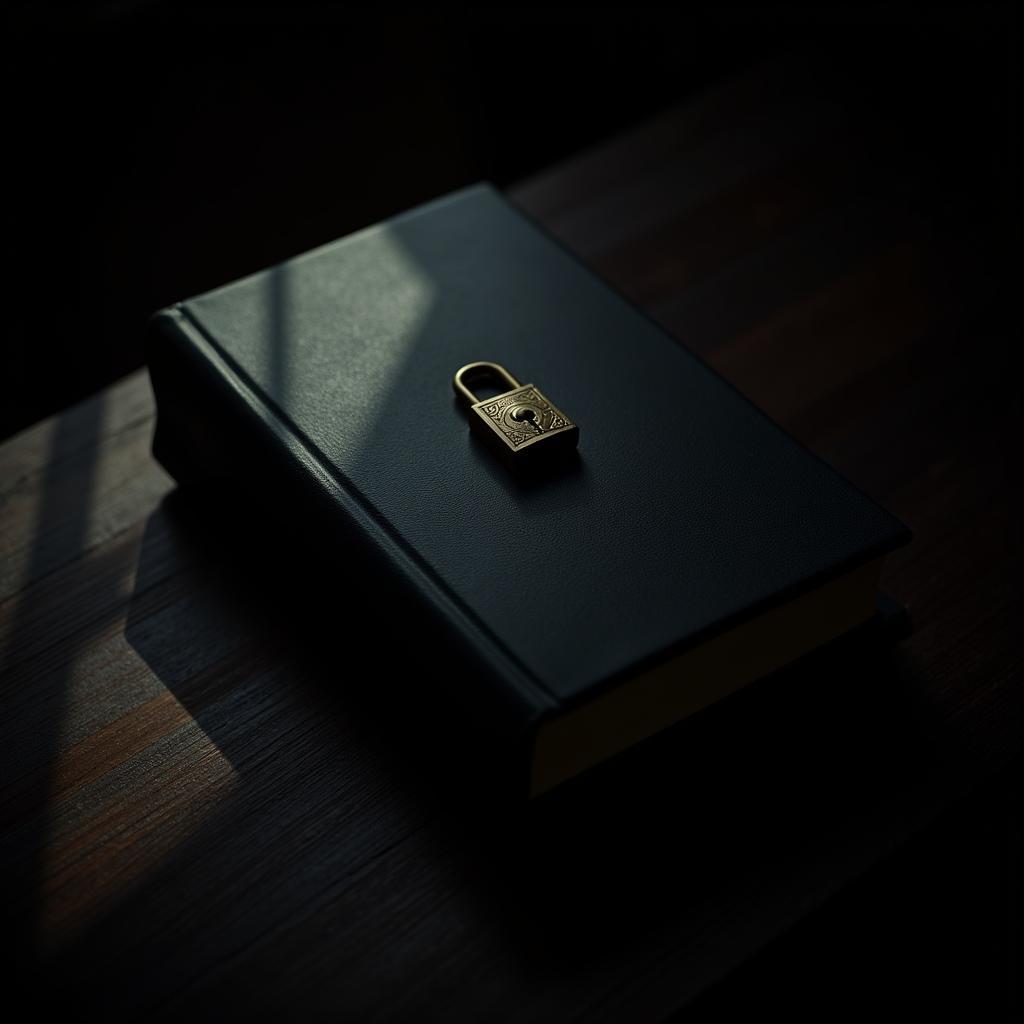 The mystery surrounding Black Book Market Research LLC, symbolized by a closed black book with a lock.