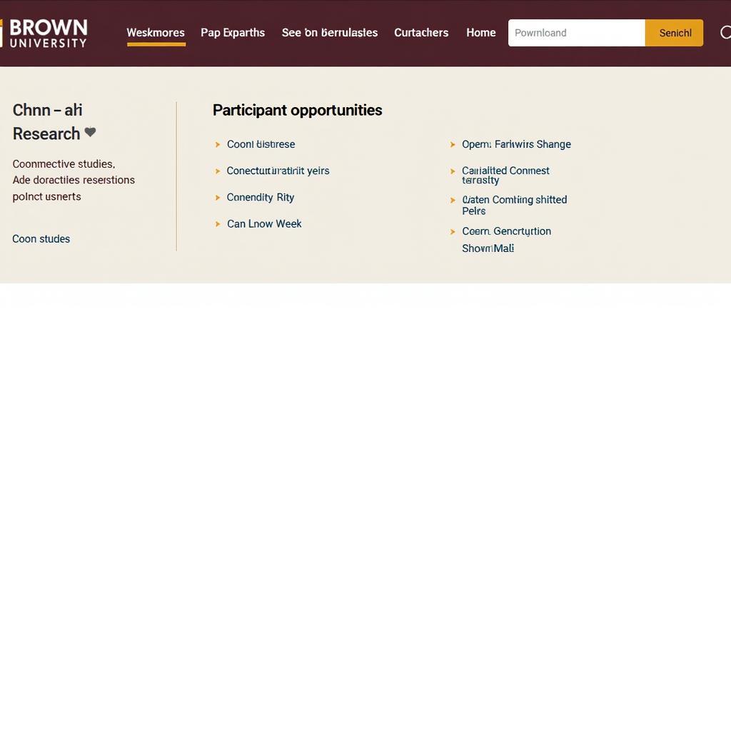 Brown University Research Study Website