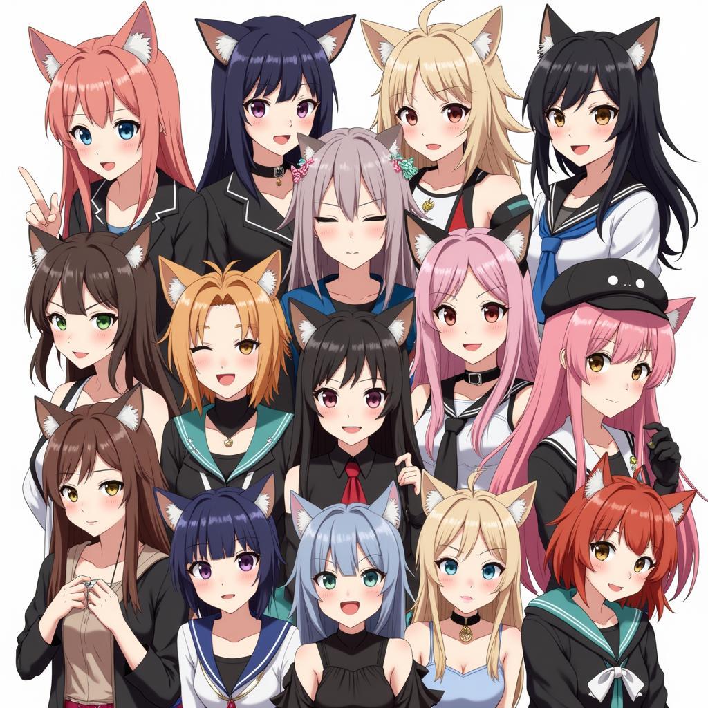 Catgirls in modern anime and video games