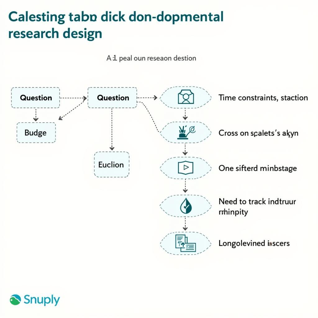 Choosing the Right Developmental Research Design: A flowchart guiding researchers to choose between cross-sectional and longitudinal designs based on their research questions.