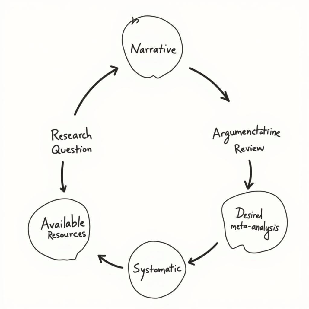 Flowchart for selecting appropriate literature review type