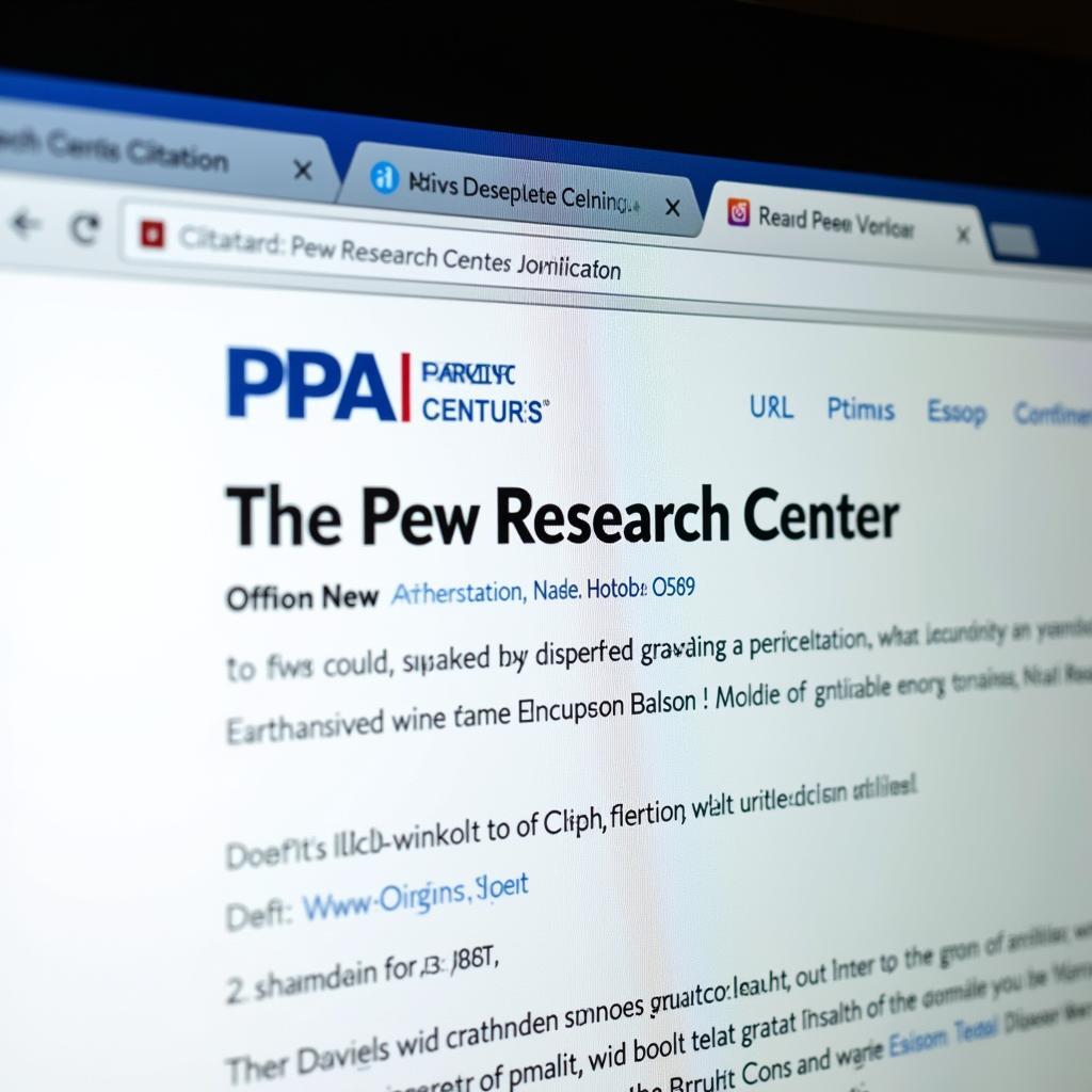 Correctly Citing a Pew Research Website in APA