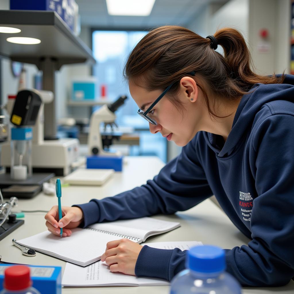 City Tech Student Conducting Research in a Lab