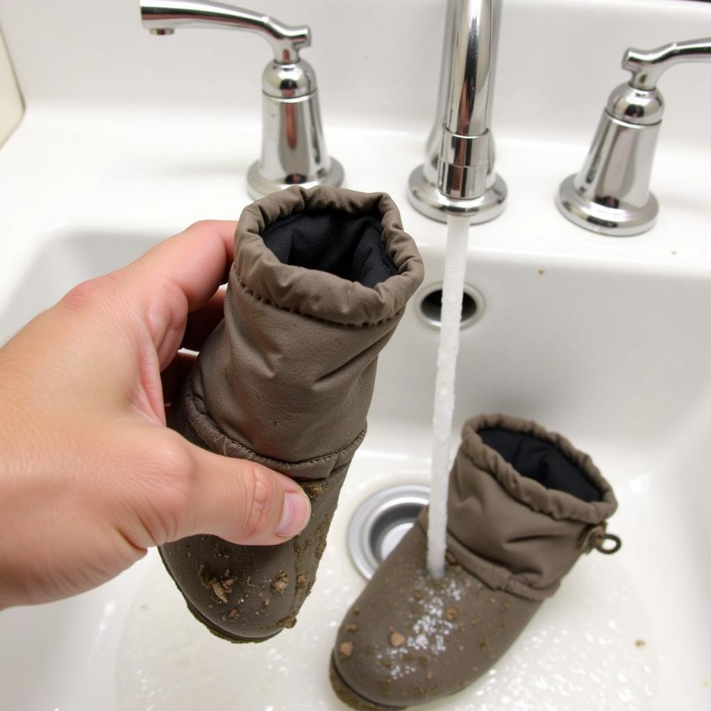 Cleaning Outdoor Research Rocky Mountain High Gaiters after a hike