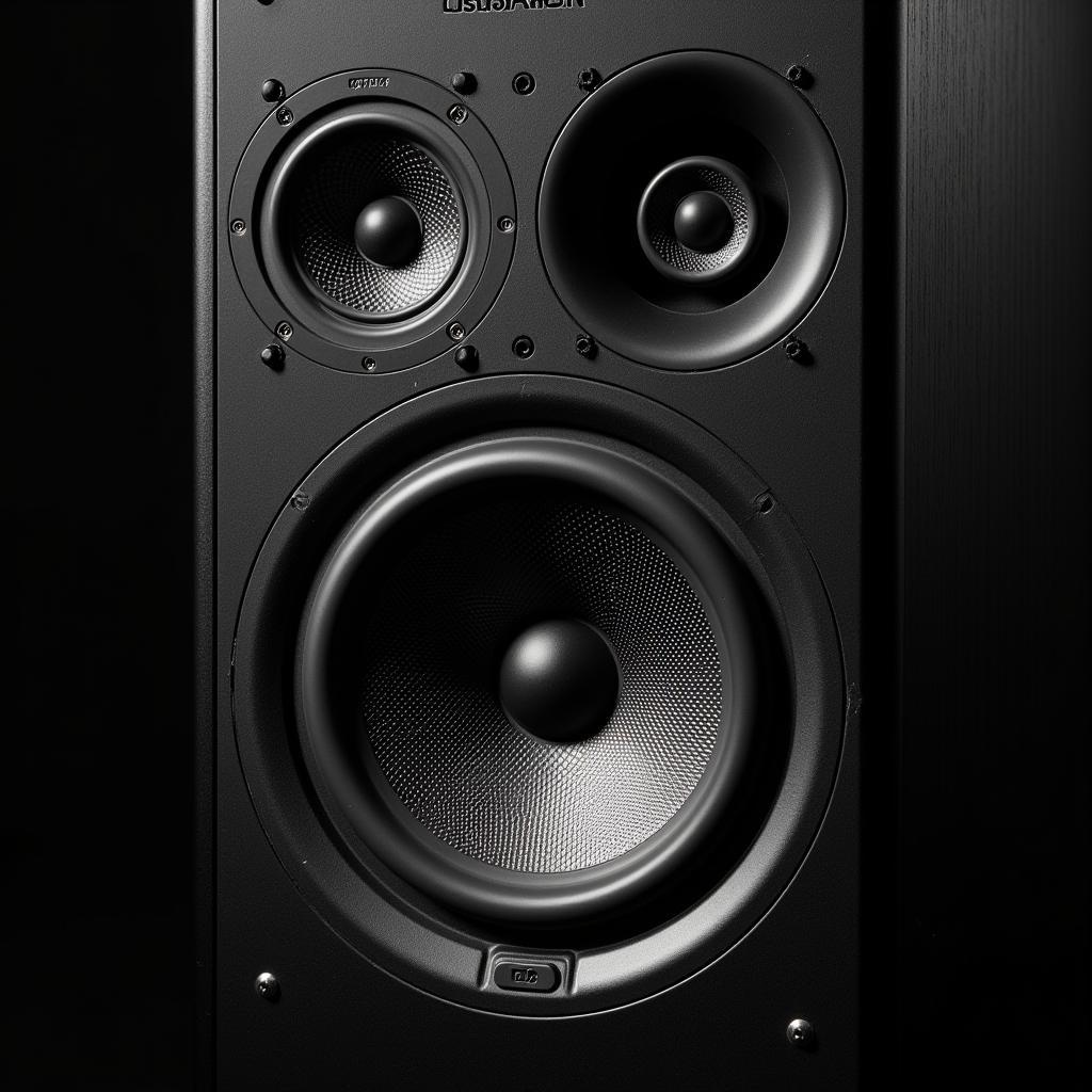 Close-up of Theater Research Tower Speaker Drivers