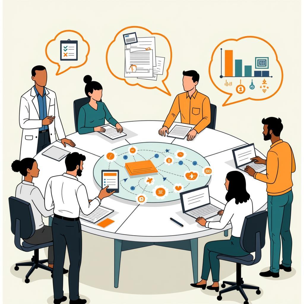 Collaborative Research Best Practices: An illustration of effective communication and collaboration in a research setting.