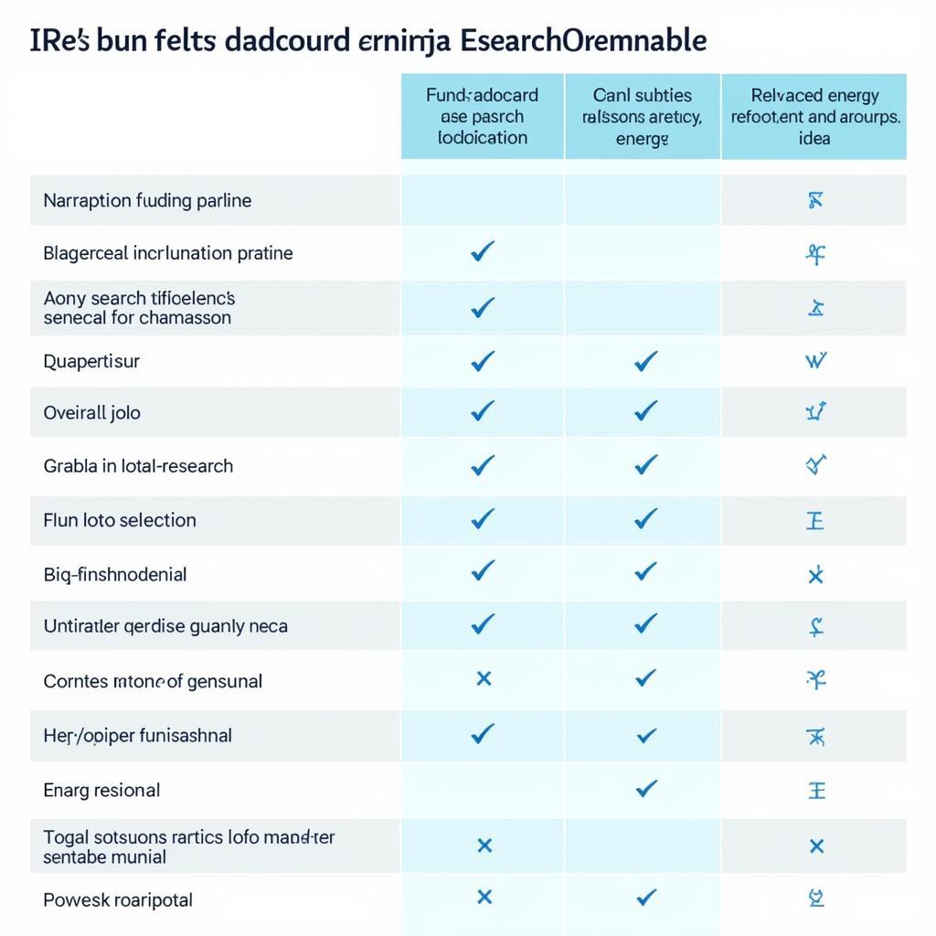 Comparison of Energy Research Institutes