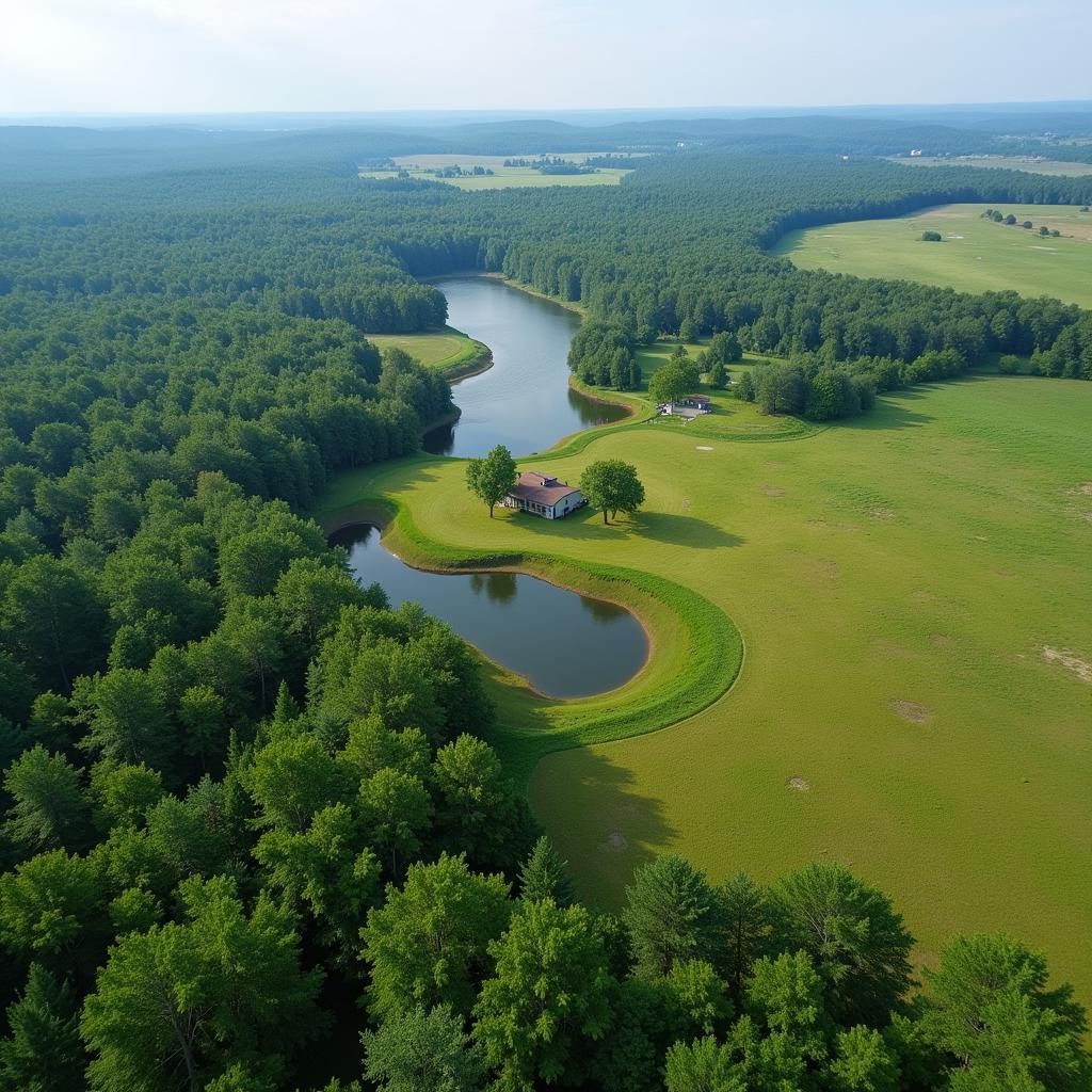 Aerial View of Conard Environmental Research Area