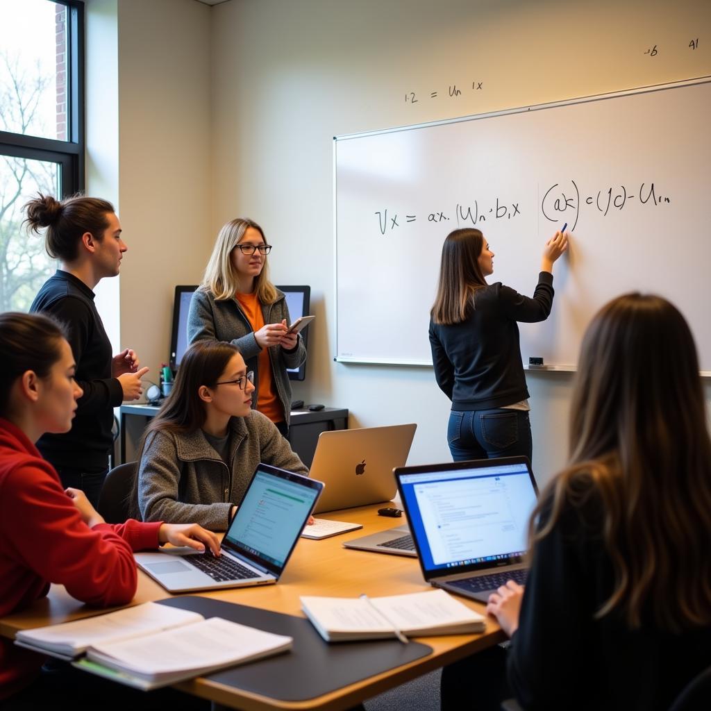 Cornell ORE students collaborating on a complex optimization project