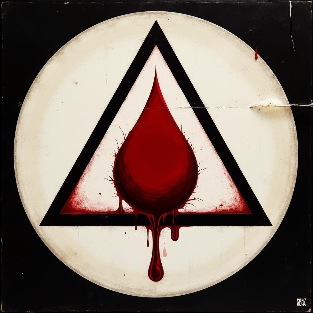 A close-up of the rumored symbol of the Crimson Research Institute.