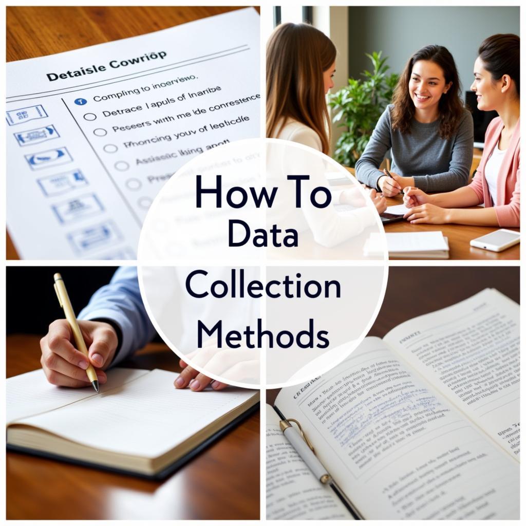 Illustrating data collection methods in research