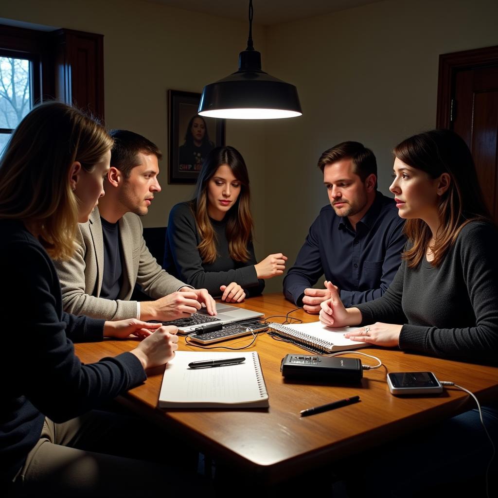 Paranormal Research Team Debriefing Session