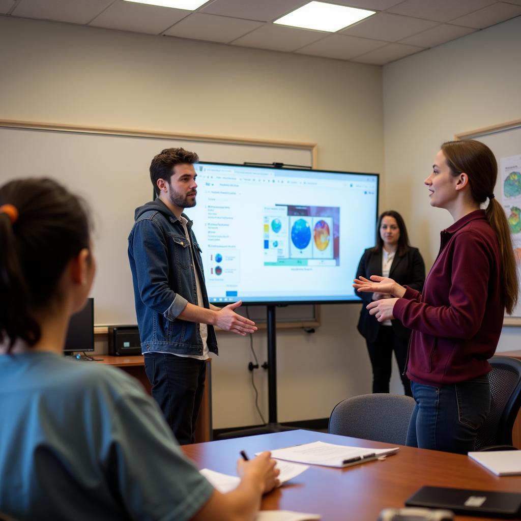 Student Presenting Research Findings