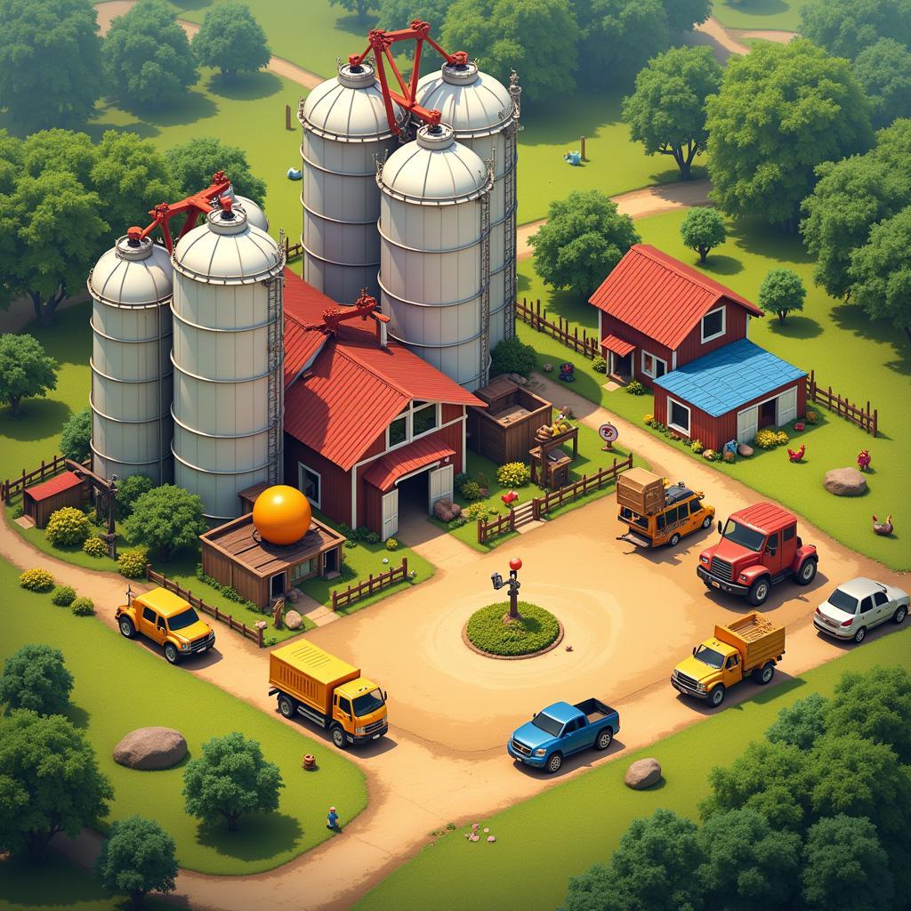 Egg Inc Farm with Maxed Out Epic Research