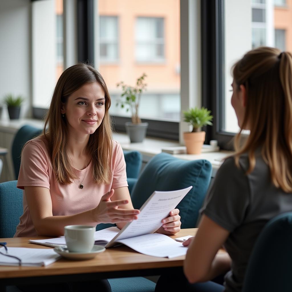 Ethical Considerations in Social Work Research: A social worker obtaining informed consent from a research participant.