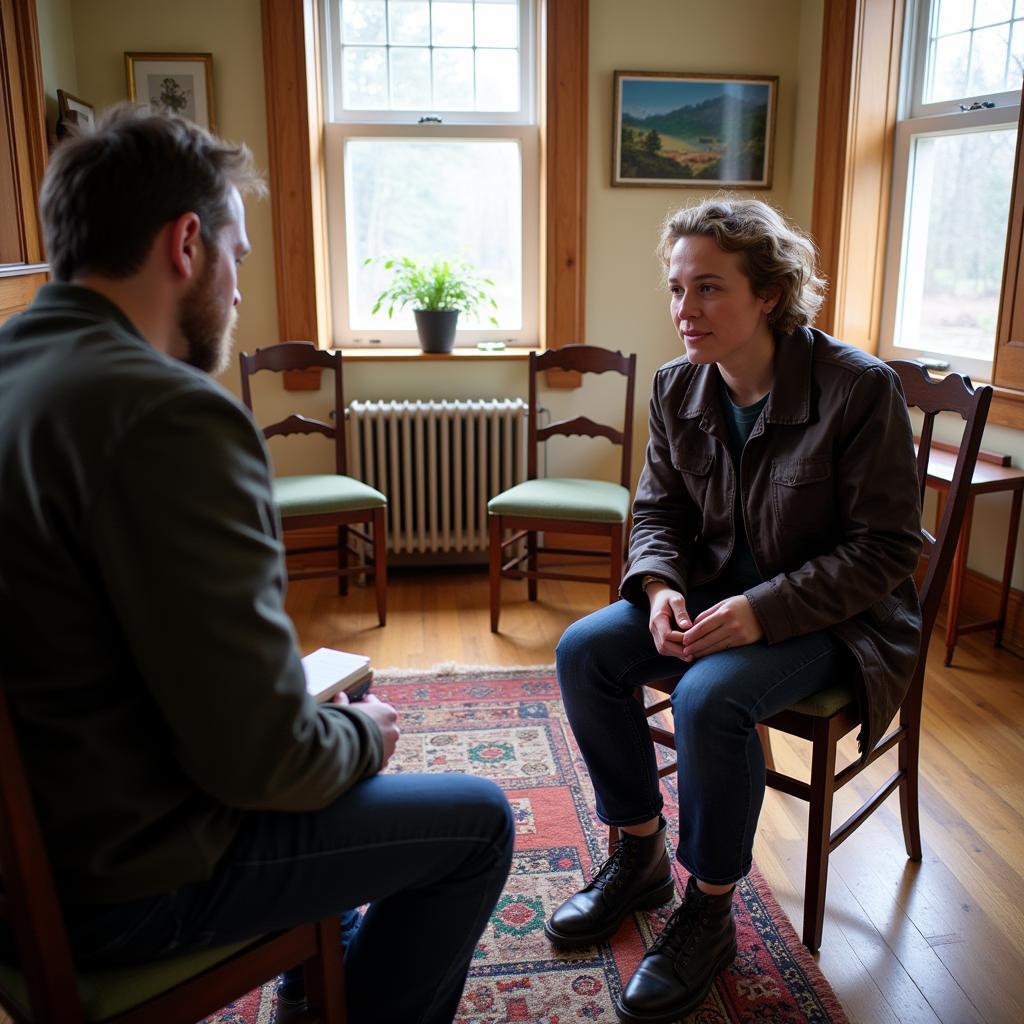 Ethnographer Interviewing a Community Member