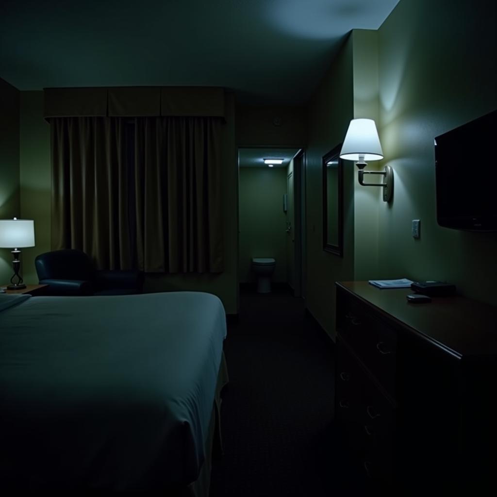 Extended Stay Hotel Room at Night