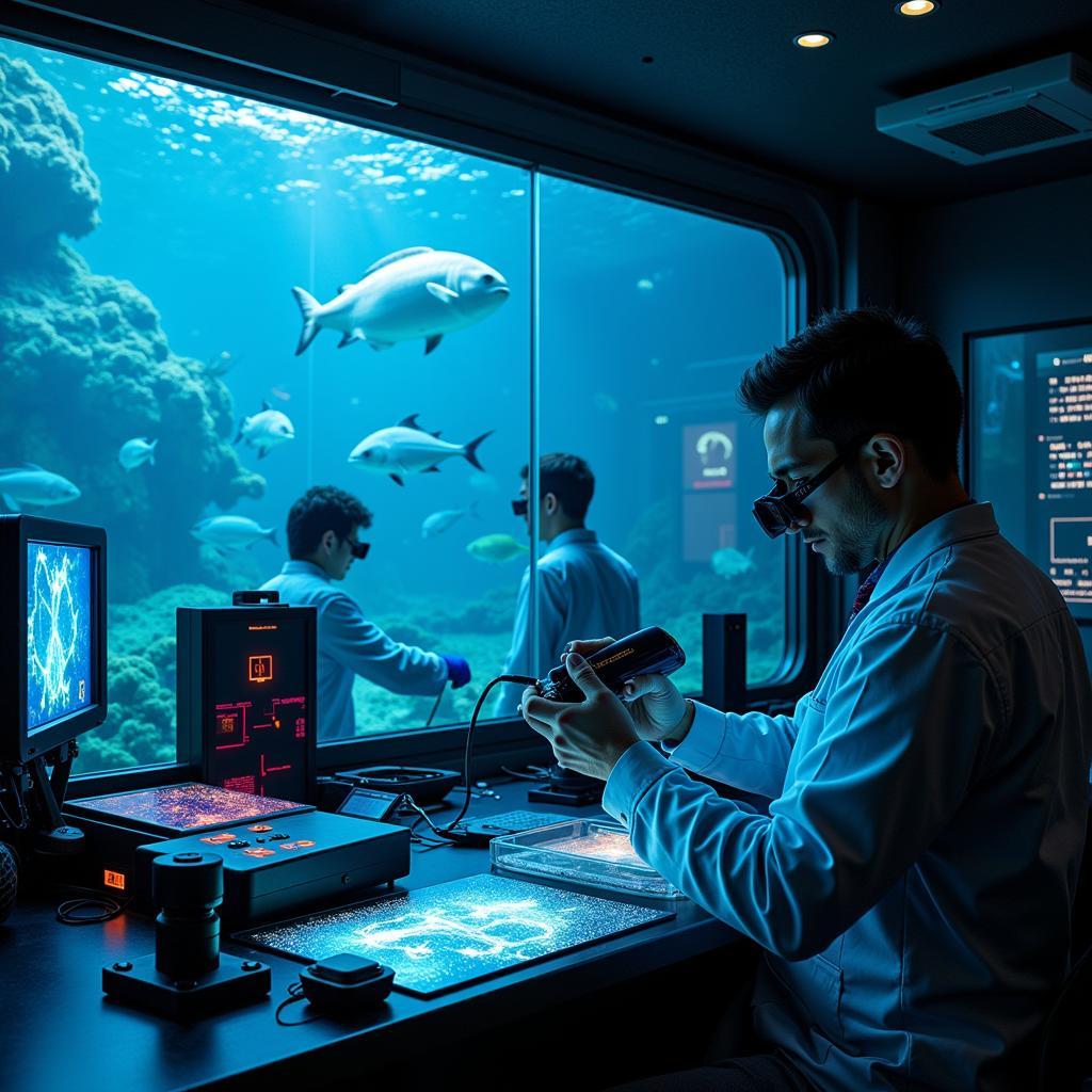 Fish Research with Stellar Blade Technology in an Underwater Laboratory