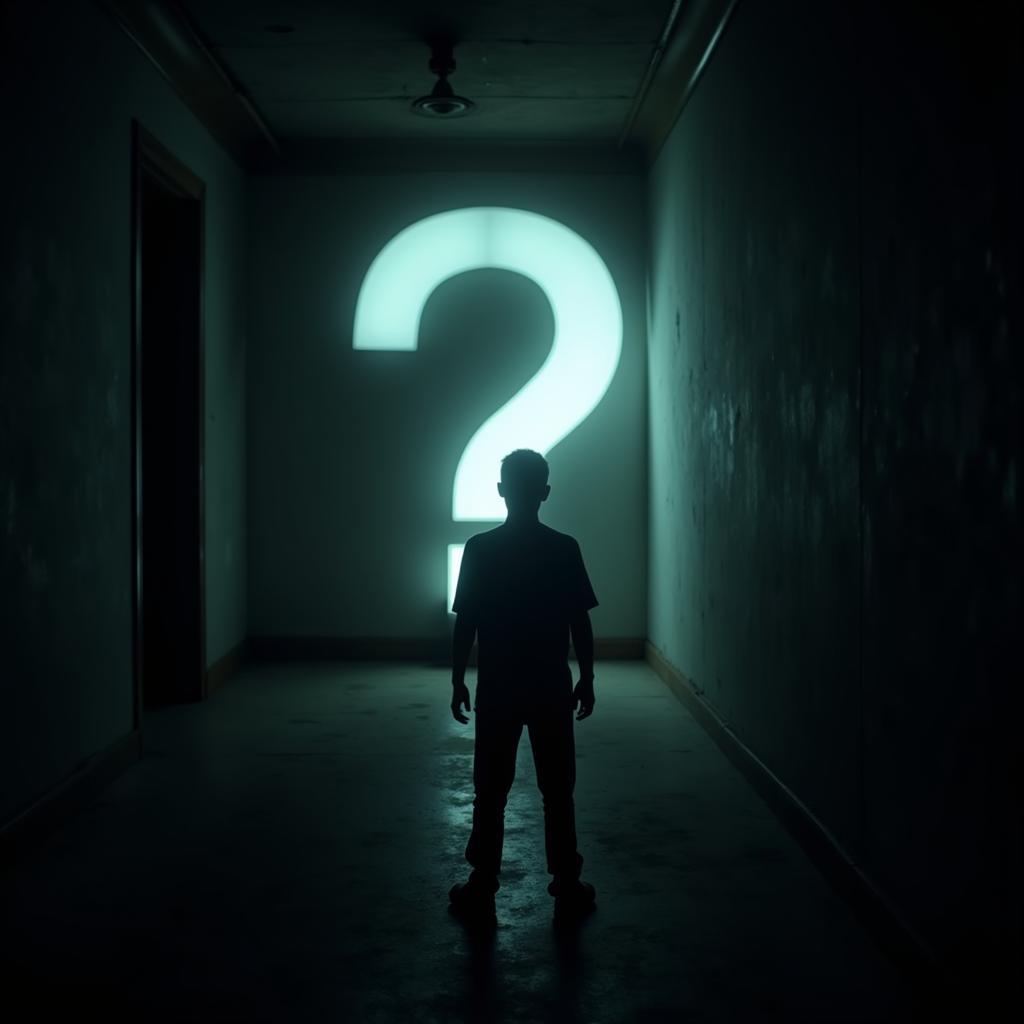 GCJ Research - Scam or Misunderstood? - A question mark superimposed over an image of a shadowy figure in a dimly lit room.