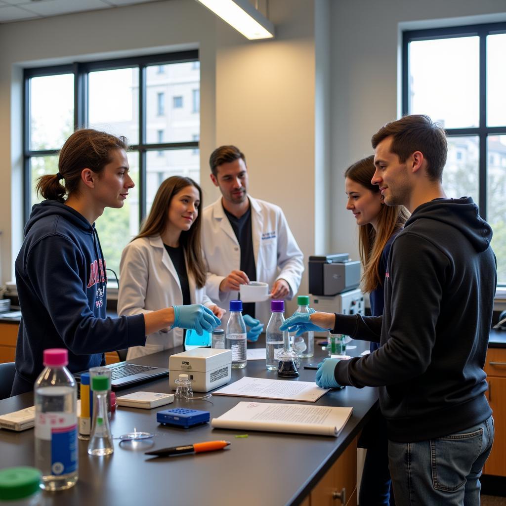 Students working in a Georgia Tech research lab