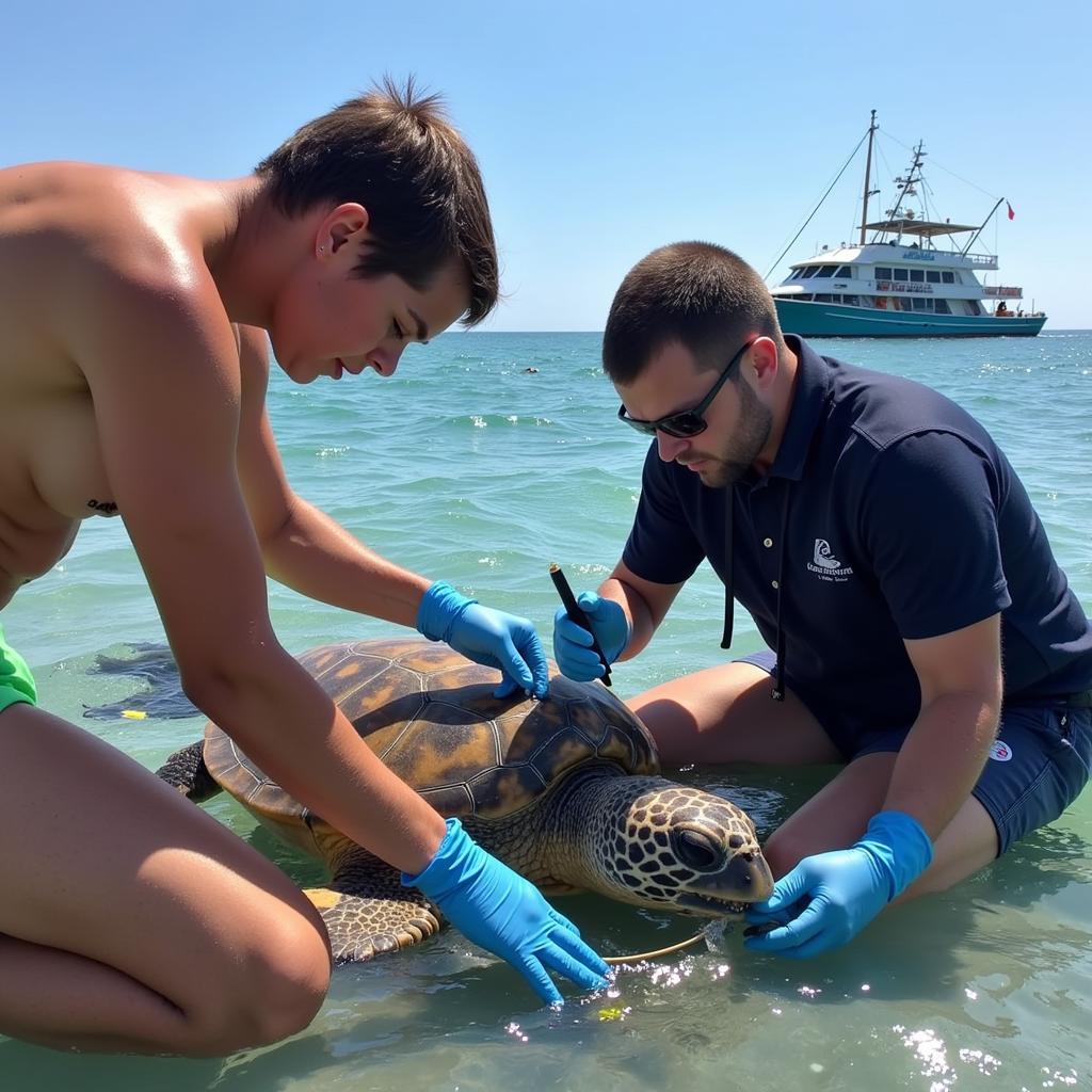 Researchers Tracking Sea Turtles