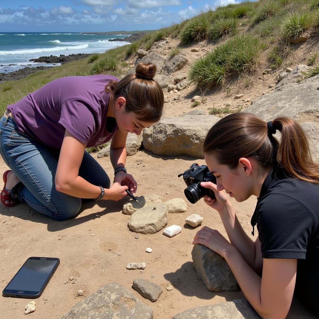 Hawaiian Cultural Research Examining Ancient Petroglyphs