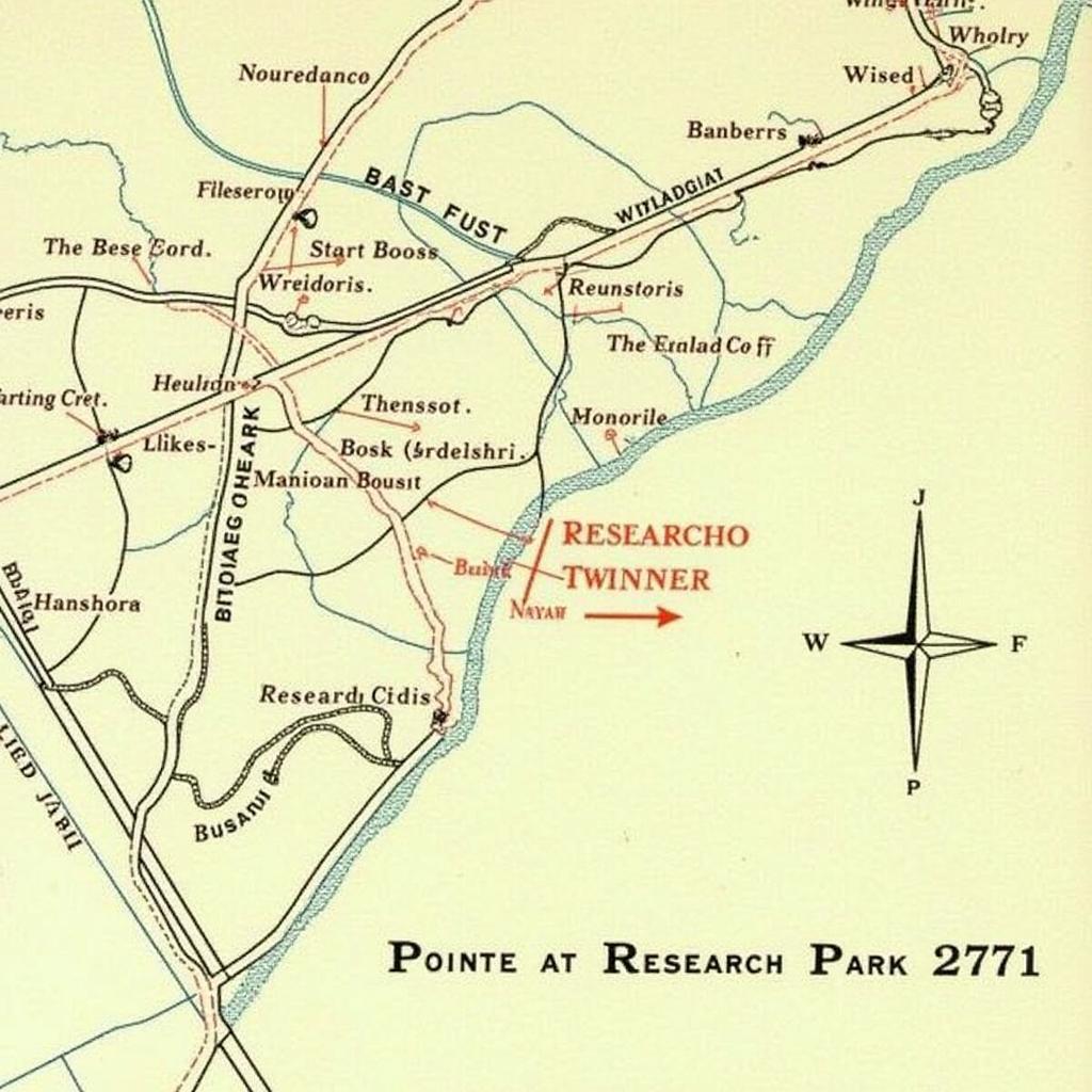 Historical Map of Research Triangle Park