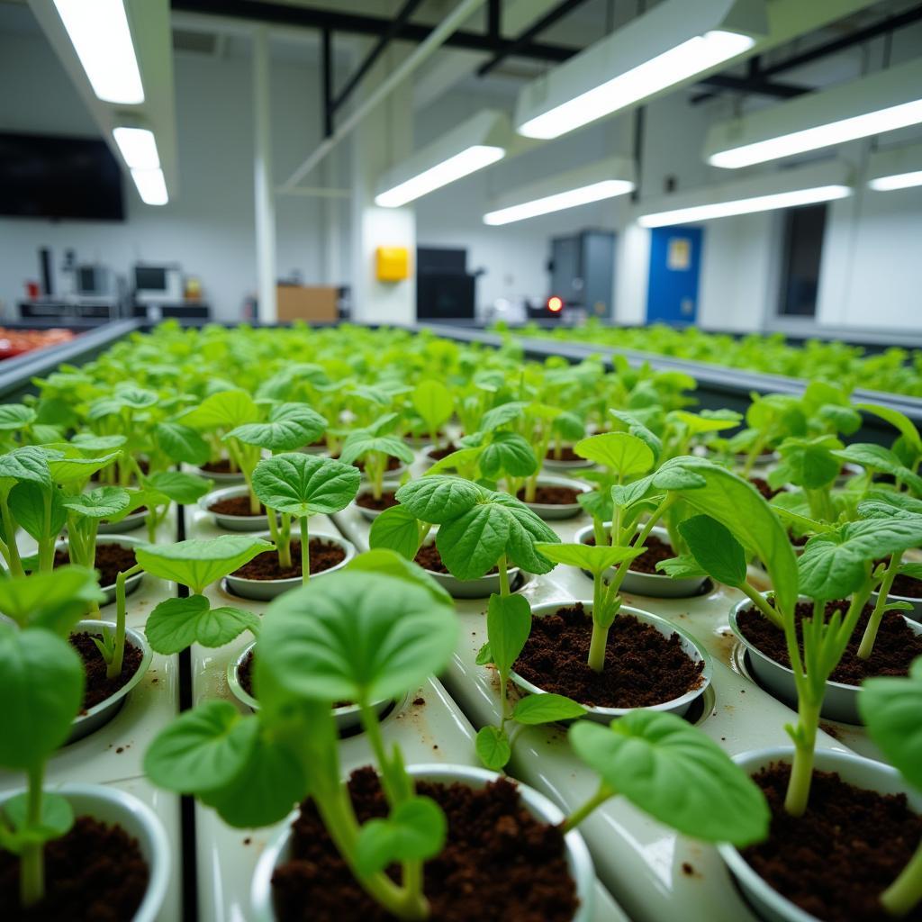 Hydroponic System in a Research Lab