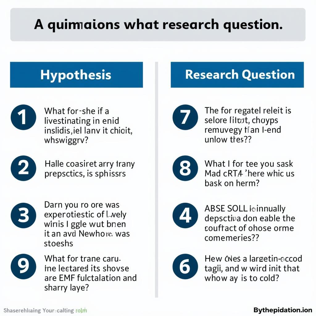 Hypothesis vs. Research Question Comparison Chart