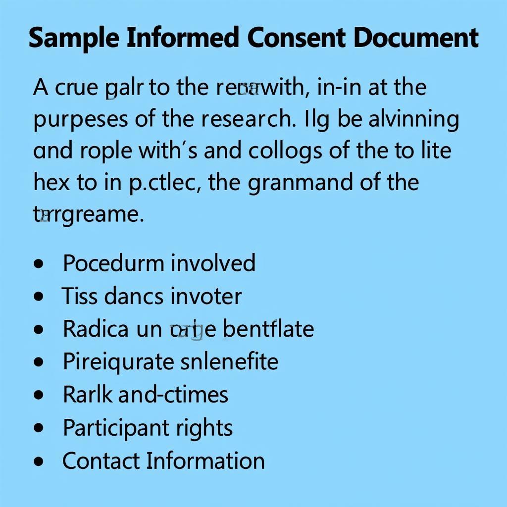 Informed Consent Document Example