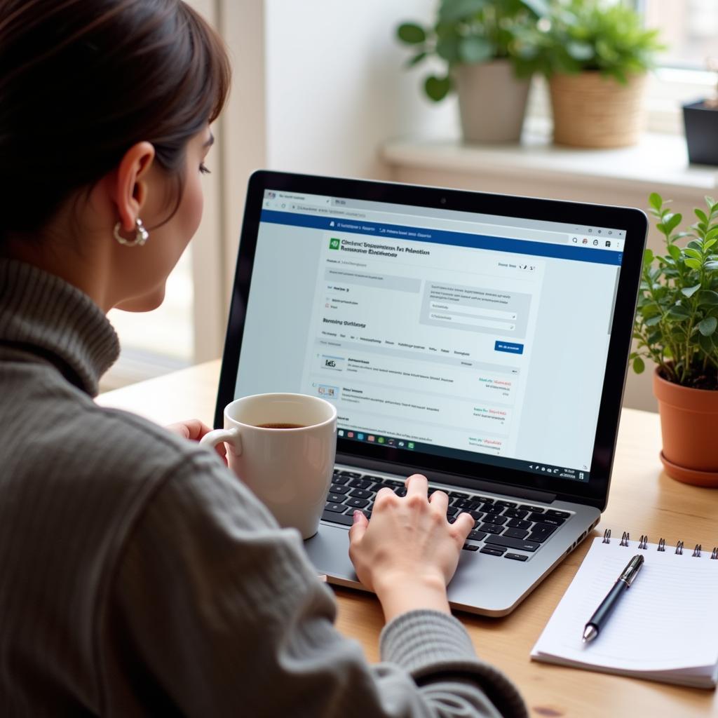 A job seeker actively browsing online job boards for clinical research positions