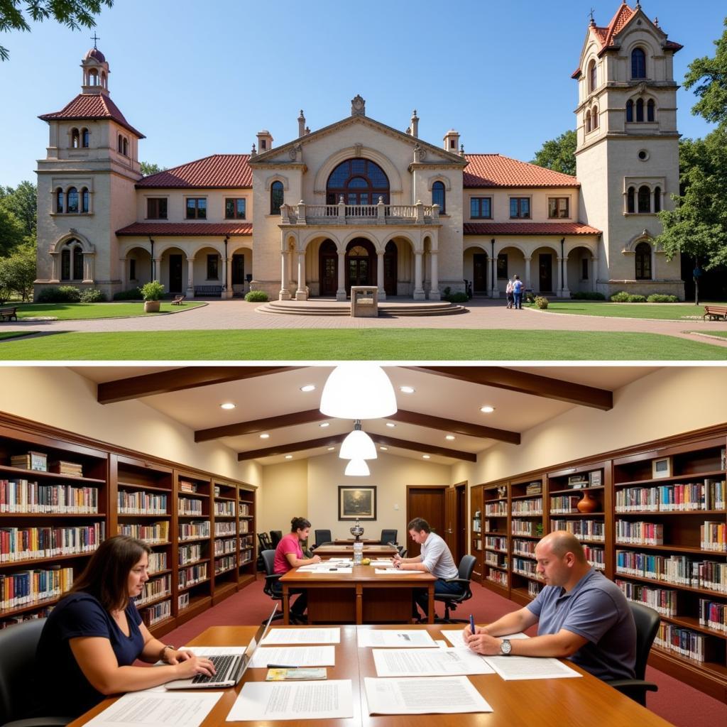 Julia Ideson Building Exterior and Interior