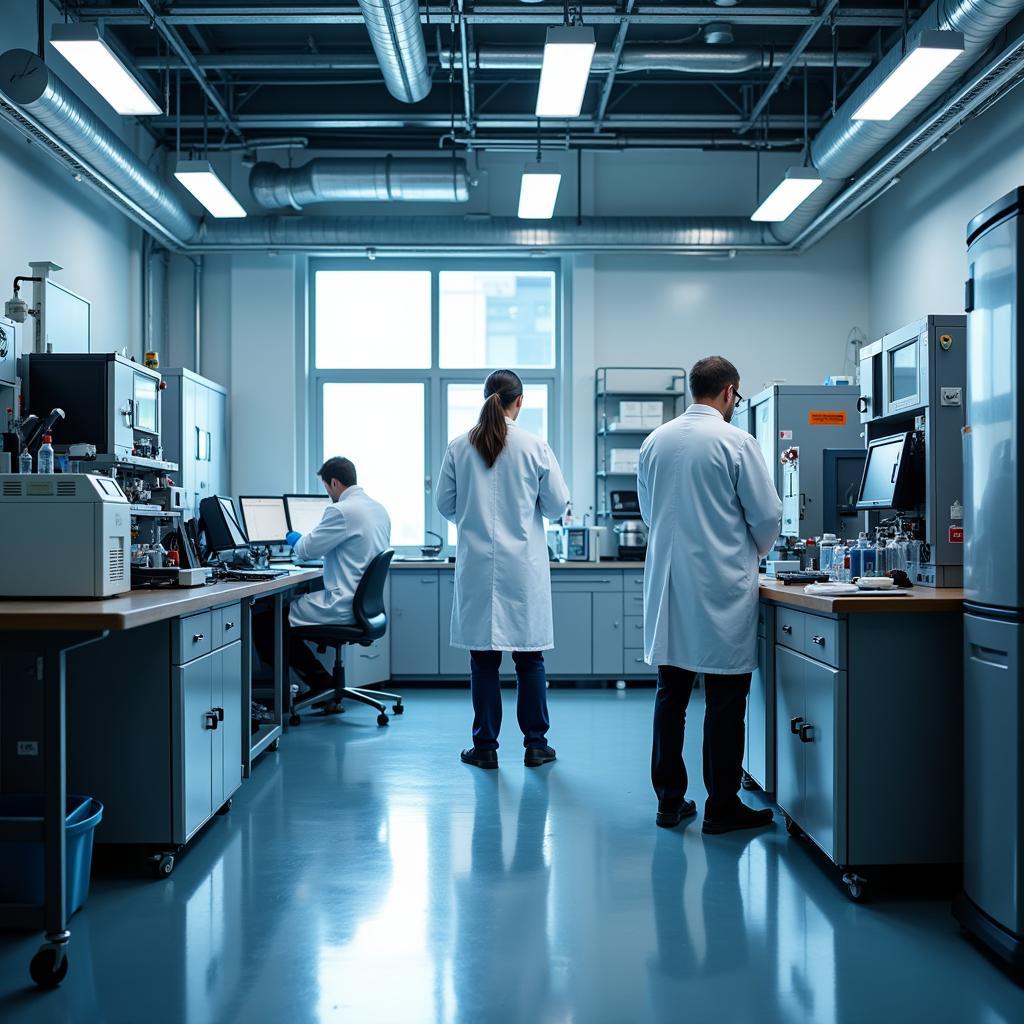 Interior view of a laboratory in Lam Research Building F