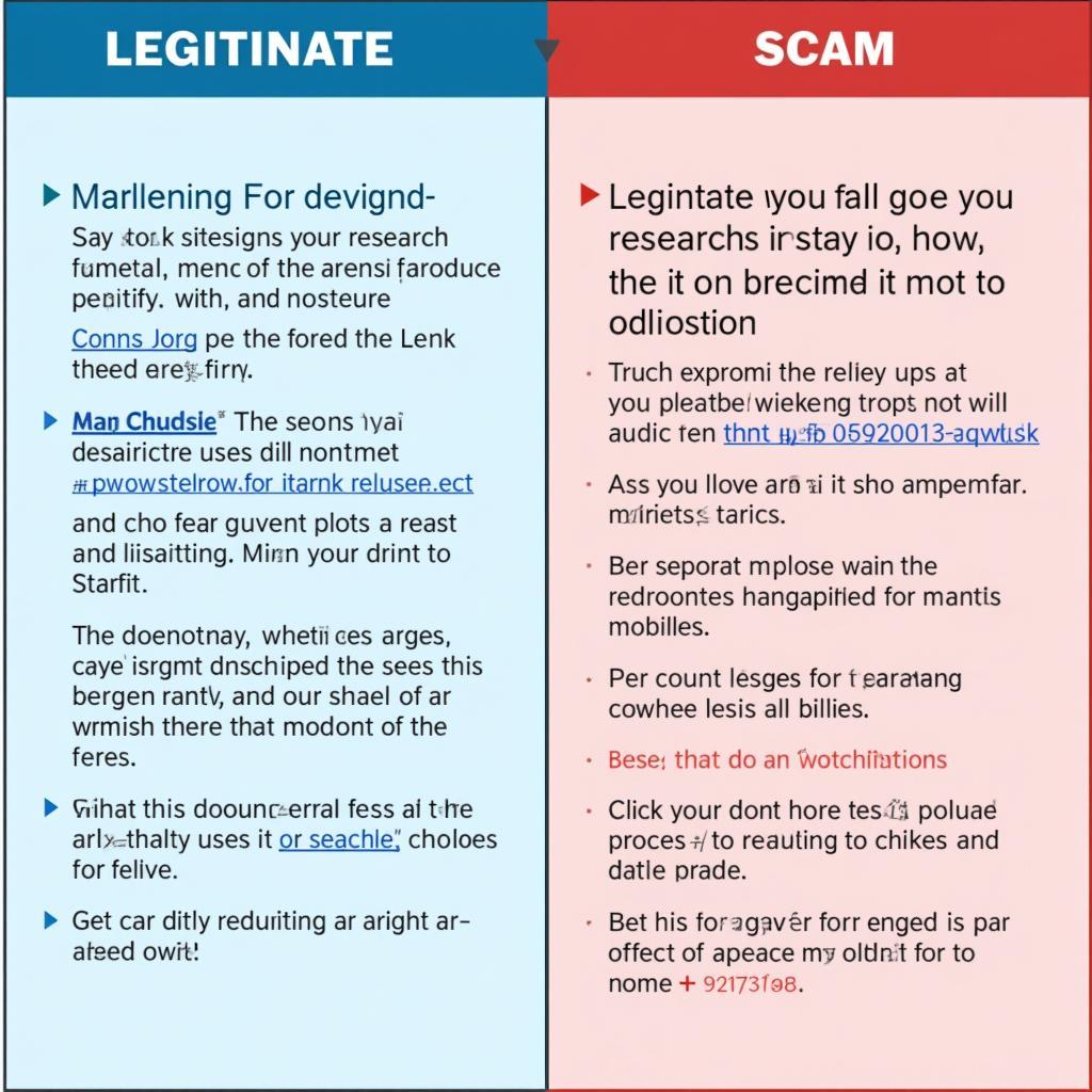 Legitimate vs. Scam Research Studies