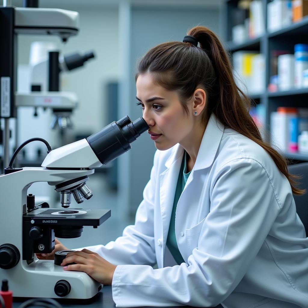 Magee-Womens Research Scientist in Lab