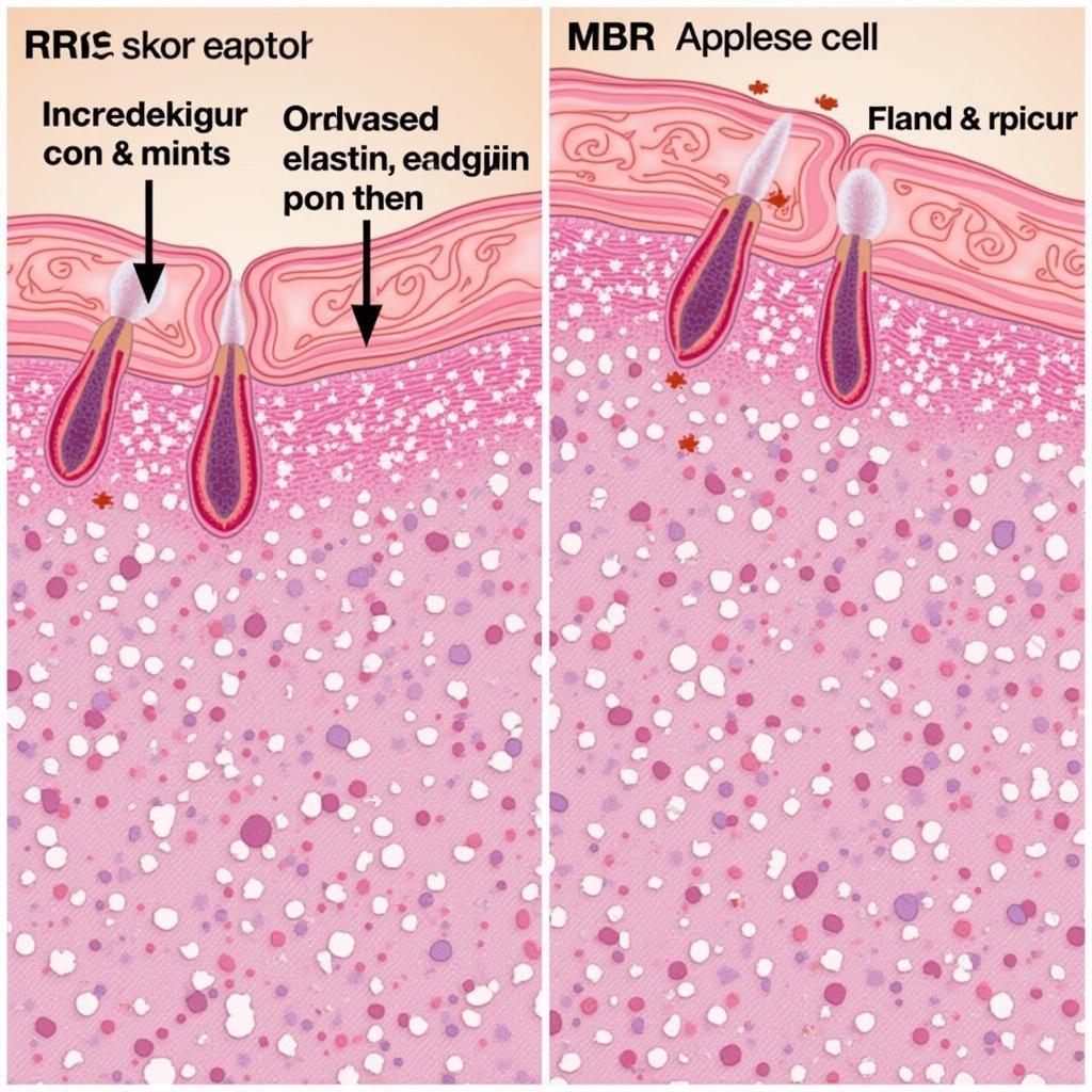 Microscopic View of Skin Cells Undergoing Rejuvenation